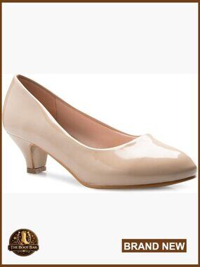 Classic Closed Toe Kitten Heel Pumps, Low Heeled Dress Work Shoes